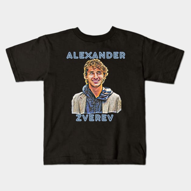 Alexander Zverev Kids T-Shirt by BorodinaAlen